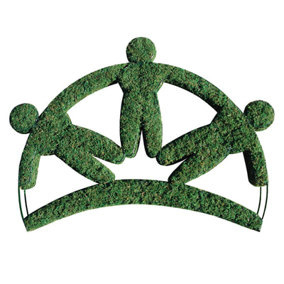 Custom logo topiary