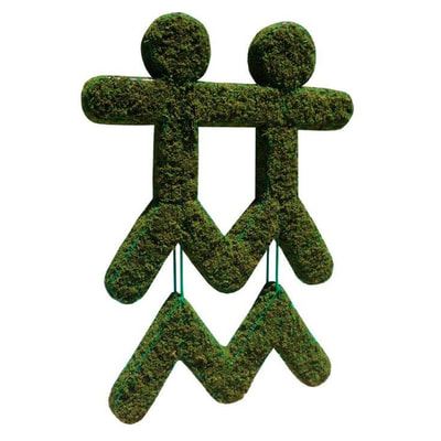 Custom Montessori topiary stuffed with green moss